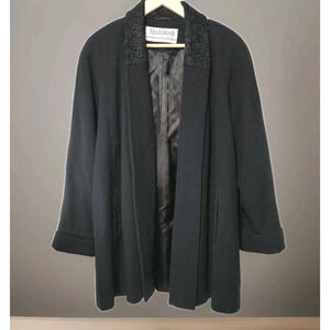 Mackintosh Coat Wool jacket USA made Women Sz 4 P‎ Black A004365